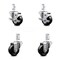 Service Caster 3.5 Inch Hard Rubber Wheel Swivel 3/4 Inch Square Stem Caster Brakes SCC, 2PK SCC-SQ20S3514-HRS-TLB-34-2-S-2 - alternate 1